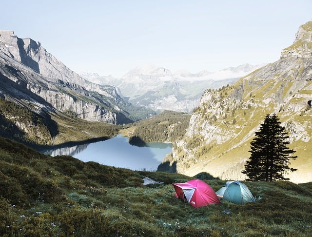 Tent on a mountain