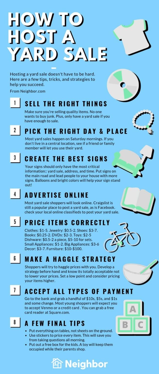 Yard Sales How to Host, Pricing, and Tips [Checklist] Neighbor Blog