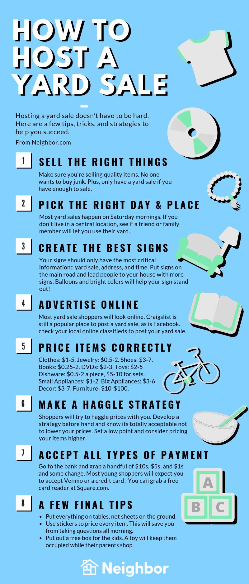 Yard Sales: How to Host, Pricing, and Tips [Checklist] - Neighbor Blog
