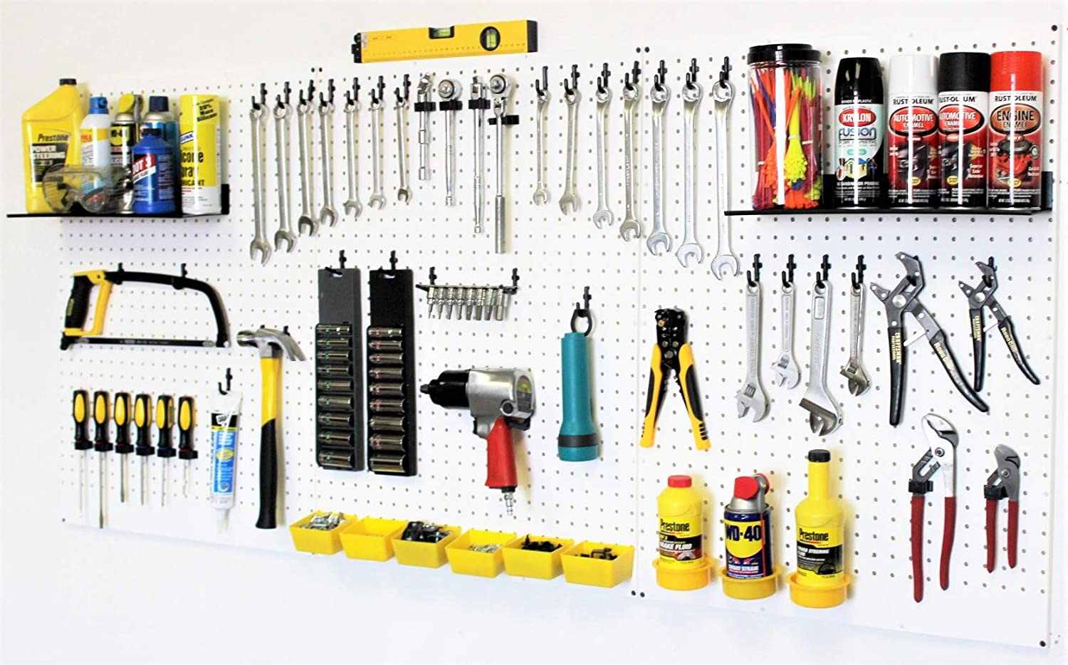 Garage pegboard storage