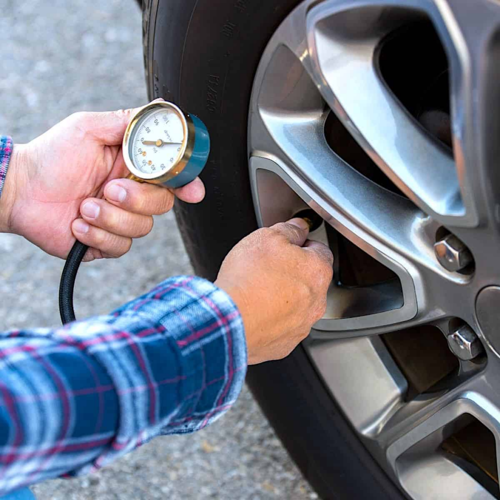 Preform RV maintenance on your tires by checking tire pressure